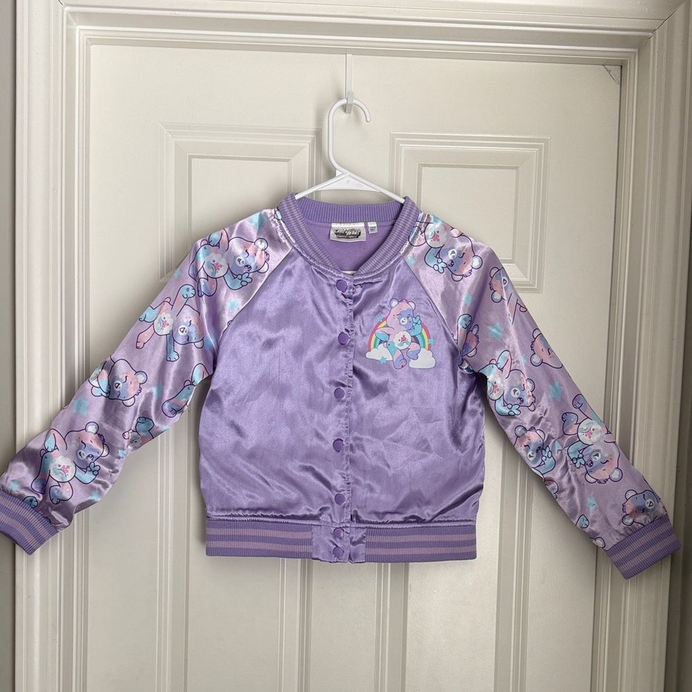 Care Bears Lavender Snap Bomber Jacket